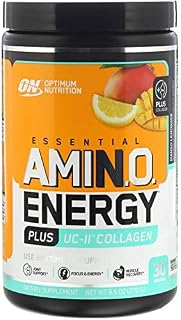 Optimum Nutrition Amino Energy + Uc-Ii Collagen, Vitamin C for Immune Support, Mango