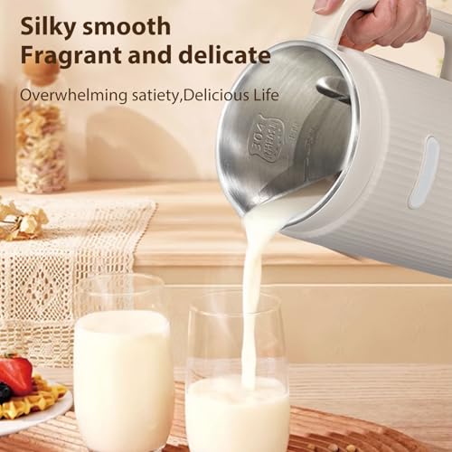 Irishom Nut Milk Maker, Soy Milk Maker Programmable Blender with Digital Display 12 Stainless Steel Blades Auto Cleaning 8H Keep Warm Function (White) by Irishom - Used condition - Image 2