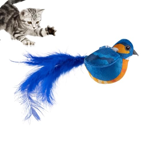 Cat Bird Toy Flapping, Flapping Wings Chirping Bird, Realistic Bird Cat Toy, Automatic, Super Soft, Interactive Flying Bird Toy