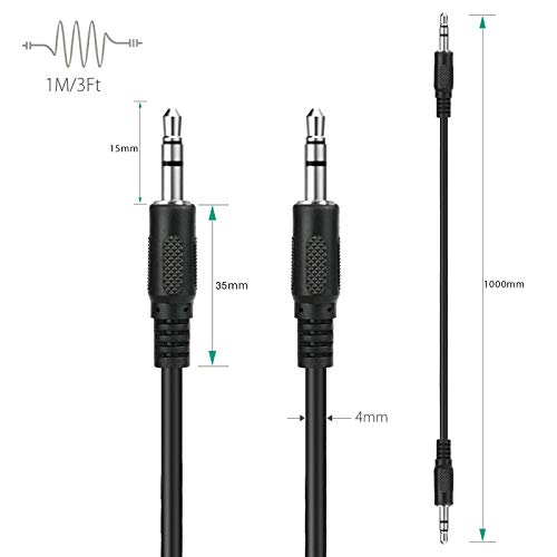 Cable de audio/video 3.5mm macho a macho para altavoz miniatura 2