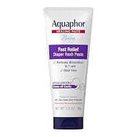 Aquaphor Baby Diaper Rash Paste - For Serious Diaper Rash and Flare-ups - 3.5oz. (99g) Tube