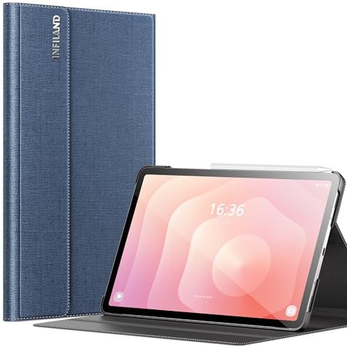 INFILAND Case for Galaxy Tab S11 2025 11 Inch, Multi-Angle Stand Cover Compatible with Samsung Tab S11 5G SM-X736B/ SM-X730 [Auto Wake/Sleep] (Navy)