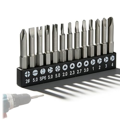 Zyrtkeriom Lot De 13 Embouts De Tournevis Spéciaux En Acier Magnétique - Hexagonaux 1/4", Cruciformes, En U, En Y, À Trois Points - Idéaux Pour Les Réparations Électroniques, Automobiles Et Ménagères