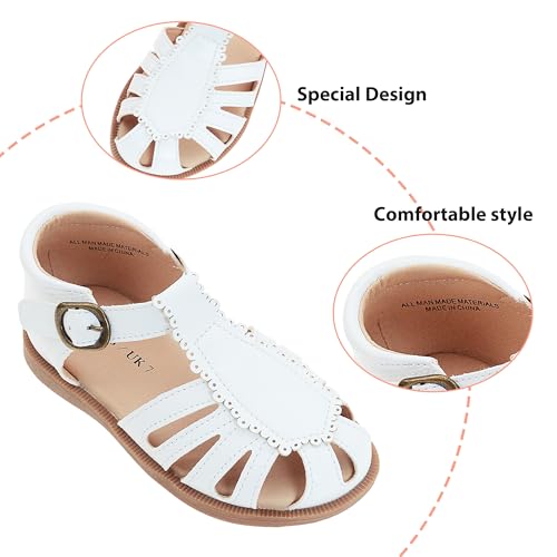 Toddler Girls Sandals Soft Closed Toe Princess Dress Flat Sandals Summer Shoes2