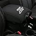 Big Ant PU Leather Center Console Armrest Cover Pad for Jeep Wrangler JK 2011 2012 2013 2014 2015 2016 2017 Protects from Dirt and Damage Renews Old Damaged Consoles with Jeep bar Logo(Black)
