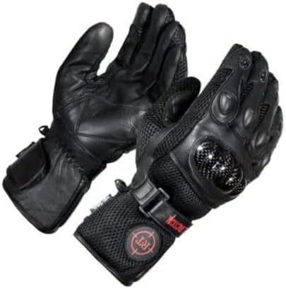Rebel Tactical Carbon Kevlar Motorcycle Mesh Leather Race Tactical Gloves (X-Large)