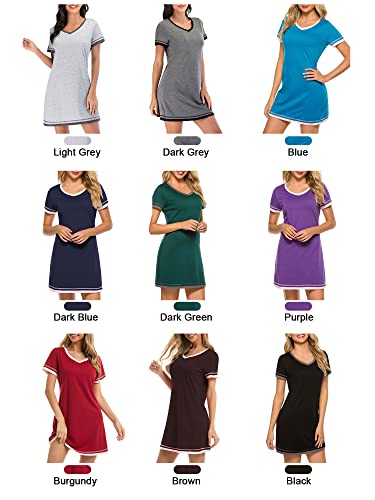 Mingzhe Vestido espreguiçadeira feminino mangas curtas camisolas soltas pijamas relaxantes