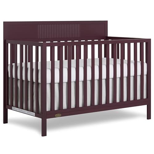 Image of Dream On Me Ivy 5-in-1 Convertible Full-Size Baby Crib in Auburn, GreenGuard Gold & JPMA Certified, 3 Mattress Heights, Converts to Toddler, Day & Full-Size Bed, Safe & Stylish Nursery