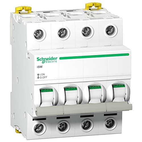 Interruptor Schneider A9S65440 iSW 4P 40A para Proteger la Red Eléctrica de Hogares y Negocios