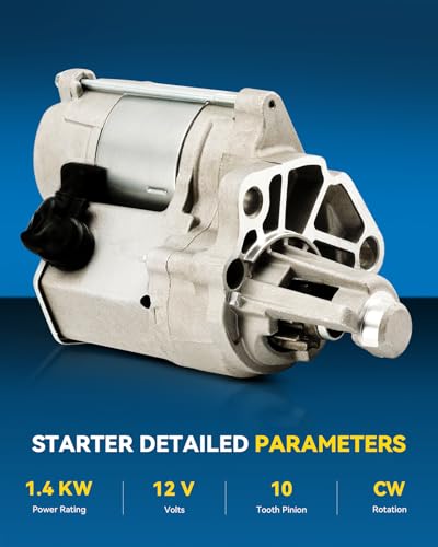 Image of PHILTOP Starter 17466N Fit for Dakota 1991-1995，Ram 1500 2500 | Ram 1500 2500 1994-1995, D150 1977 & 1981-1987 Starter Motor 1.4KW 12V 10 Teeth CW OSGR
