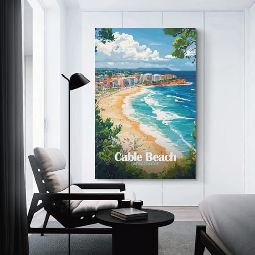 Tableau sur toile Cable Beach pour une décoration de chambre apaisante