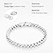 COBI 316L Stainless Steel Thin Franco Link Chain Bracelets for Men, Curb Chains, Hip Hop Style, Mens Minimal Bracelet, Everyday Jewelry, Fashion Accessories, Hypoallergenic, Ideal Gifts - 8.5