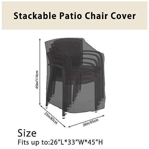 Funda para sillas apilables impermeable 210D Oxford exterior 4