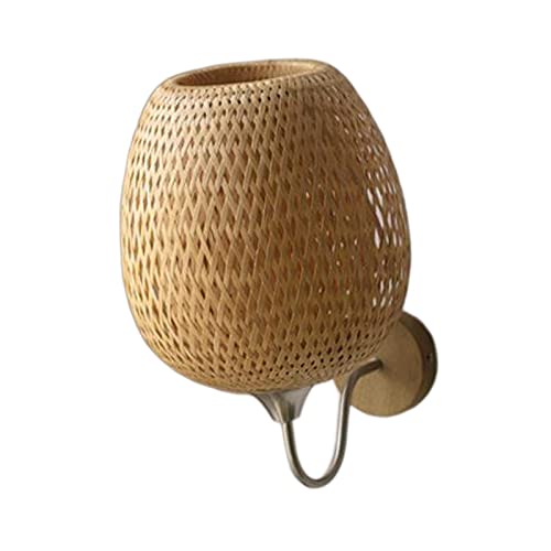 Aplique de pared de bambú boho chic para salón comedor y pasillos de entrada 7