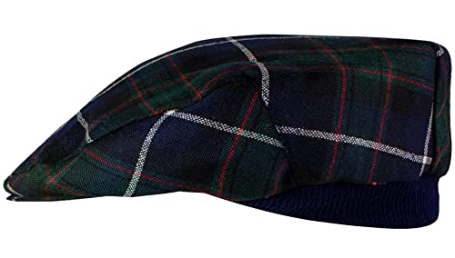 Casquette plate à bande élastique confortable motif tartan Macrae unique