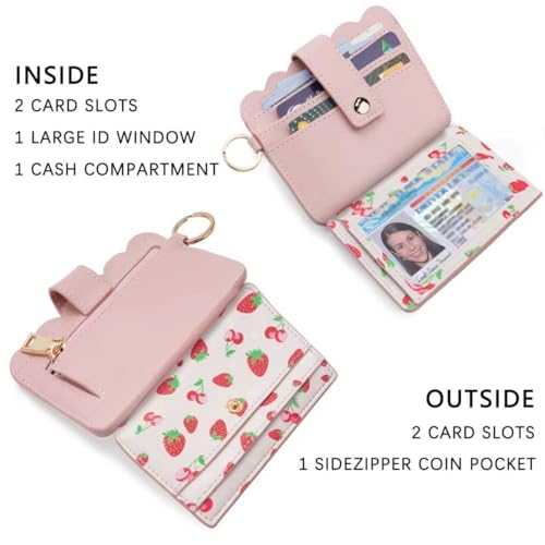 Image of Wristlet Wallet for Women with Keychain - RFID Card Holder Small Wallet Wristlet with Key Ring