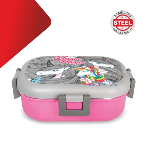 Image of Unicorn Pink Stainless Steel AIR Tight Insulated Lunch Box