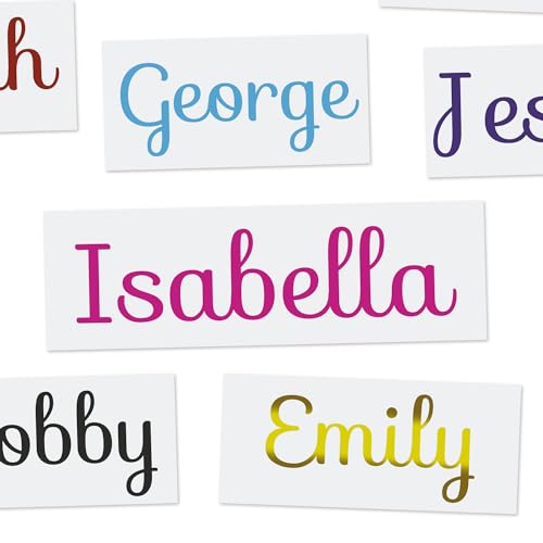 Personalised Name/Word Vinyl Stickers - 2 Height Options 21 Beautiful Colours. Perfect for Weddings Glass Box Wine Bottles Label Decal Either 1inch or 1.5inch Height Width Will Vary