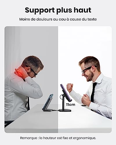 INIU Chargeur Induction, 15W Certifié Qi Charge Rapide à Double Bobine, Lumière Adaptative Facile à Dormir, Chargeur sans Fil pour iPhone 13 12 11 8 Pro Max XR XS X Samsung S22 S21 S20 LG, Noir – Image 5