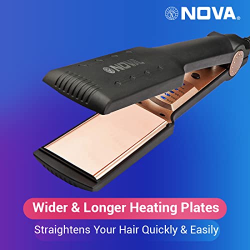 Nova NHS 901 Temperature Control Hair Straightner for Women (Black) - Image 4