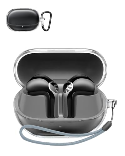 For SOUNDPEATS(�T�E���h�s�[�c) Air6 HS �P�[�X �J�o�[ �N���A ���� YAJOJO ���C�����X�C���[�z���p TPU�f�� ���S�ȕی� �����h�~ �ϏՌ� �h�o �L�Y�h�~ �w��h�~ (�N���A)