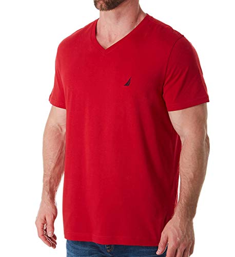 Nautica Short Sleeve V-Neck Tee Red 1 2XL
