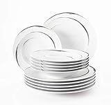 Seltmann Weiden 001.745486 Paso Grey Brush Tafelservice 12 tlg.