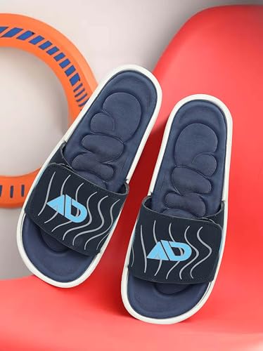 Image of AADI Men's Synthetic Leather Lightweight Comfortable Outdoor Dailyuse Casual Slides /Flip Flop /Slippers