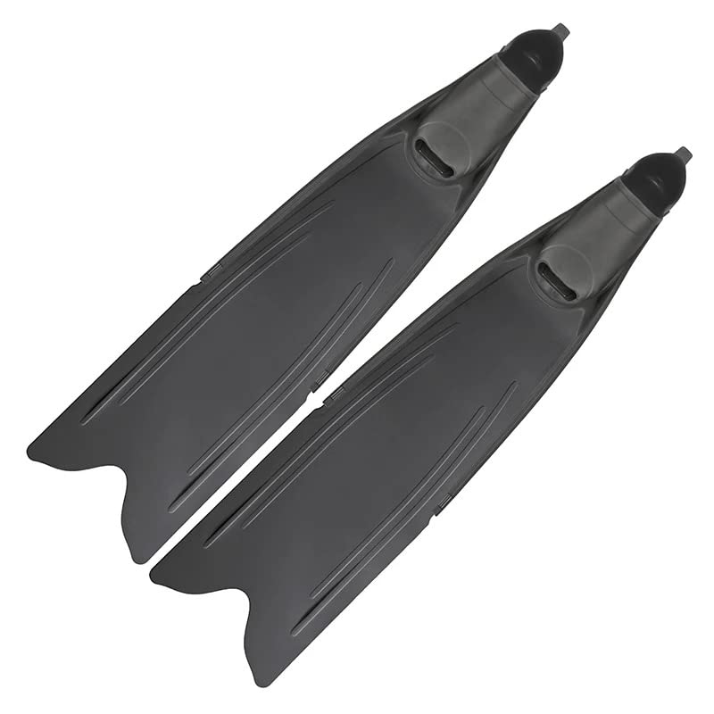 Aletas de Buceo Aleta de natación Larga Profesional for Adultos, Aletas de esnórquel for pies, Aletas de Buceo Gratis, Equipo Ligero for Deportes acuáticos ( Color : Black , Size : M 39-40 )