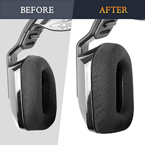 Image of SOULWIT Mesh Fabric Professional Earpads Replacement for Logitech G733 G535 G335 Lightspeed Wireless Gaming Headset, Ear Pads Cushions with Comfort Noise Isolation Foam - Black