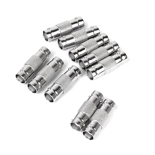 CAXUSD 10Piezas Adaptador Coaxial para Conexiones de Cables Coaxiales de Cctv y Dvr