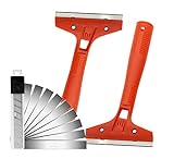 2PC Razor Blade Scraper, 4" Scraper Tool with 10 Extra Replacement Metal Blades, Razor Scraper Remov