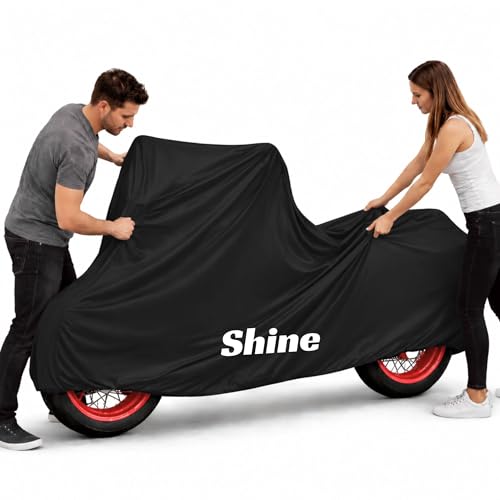 Image of Boom Bike Body Cover for Shine Cover | 100% Waterproof, Dustproof & Scratch Resistant | Heavy Duty Two Wheeler Covers with UV Protection, Heat Resistant | All Weather Outdoor Bike Cover