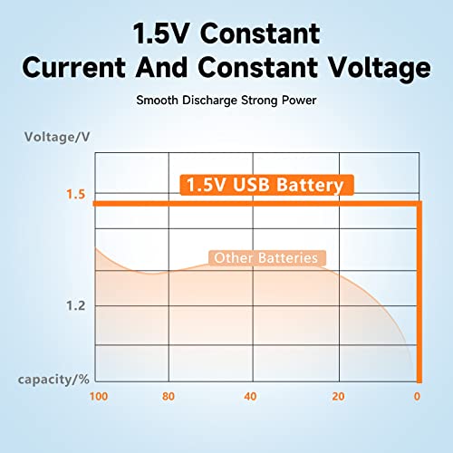 Palogreen Batterie AA ricaricabili USB, 3000