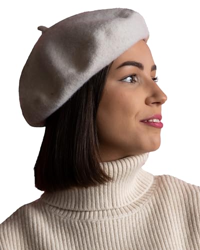 Image of Parquet Solid Color French Beret Hat. Classic French, Casual and Chic Lightweight Cap for Women