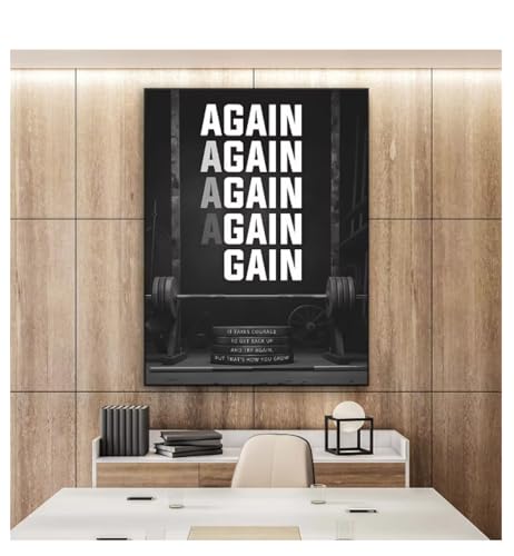 Décoration de salle de sport inspirante toile motivation 50x70 pour rester motivé