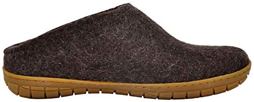 Image of Glerups 100% quality wool mix Slipper with rubber sole - Unisex Slip-on
