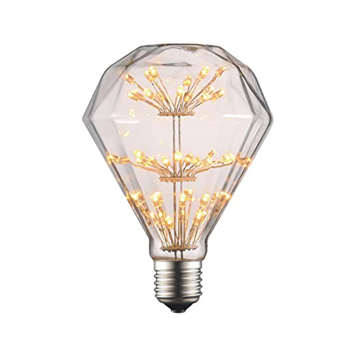 Ampoule LED Gypsophila G95 Edison lampe vintage diamant feu artifice argenté