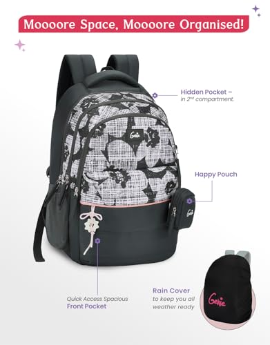 Image of Genie 19 inch Laptop Backpack for Women & Girls | Spacious Office, College & Travel Bag | Water Resistant, Multi-Compartment with Padded Laptop Sleeve