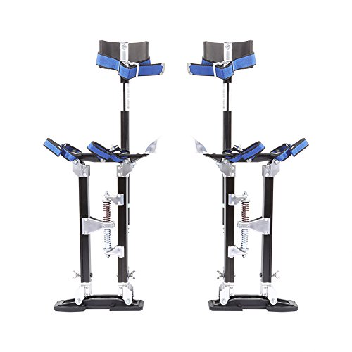 Zancos de Trabajo,Herramienta de pintor de pintura de zancos de yeso ajustable profesional de aleaci�n de aluminio de 18-30 pulgadas(negro)