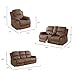 Dekmxas Fabric Manual Reclining Living Room Furniture Modern Wall Hugger Brown Recliner Single Chair with Armrest/Lumbar Support for Rv Car/Office/Home (Chocolate, Chair)