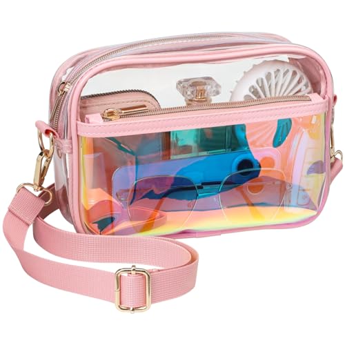 Image of PACKISM Clear Bag for Stadium Events - Small Clear Purses for Women Stadium Crossbody for Game Day, Festival, Concerts
