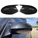 JDMON Compatible with Door Rearview Mirror Cover Cap BMW E90 E91 2005-2007 E92 E93 2006-2009 E87 2004-2007 E81 2006-2009 E82 E88 2007-2009 Side Mirror Cover Cap Trim 2PCS (Carbon Fiber)
