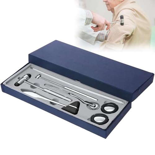 5 Stück neurologisches Reflexhammer-Set, Edelstahl-Percussion-Werkzeuge für professionelle Untersuchung des Nervensystems