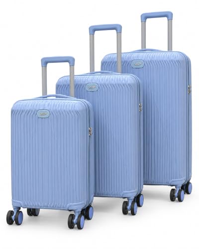 Image of VIP Aerowave Set of 3 Polypropylene Trolley Bags, 55 /65 /75 cm, Blue