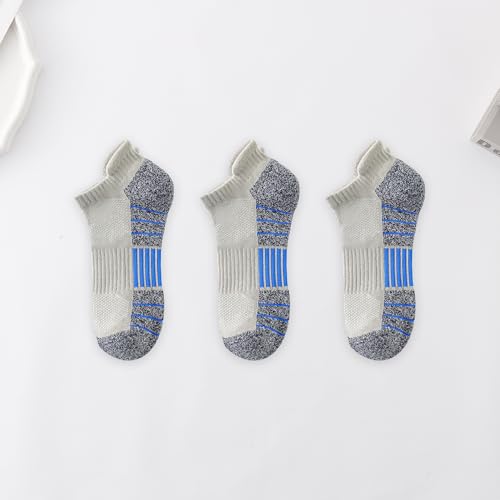 3 Pack Ankle Socks for Women Men - Mesh Breathable Heel Tab Non-Slip Arch Support Lightweight Comfortable Socks