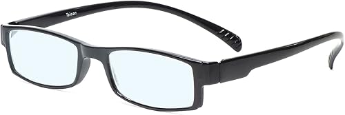 Calabria 762 Gafas de lectura colgantes alrededor del cuello, lentes azules o transparentes, para hombres y mujeres, duraderos y modernos, patillas