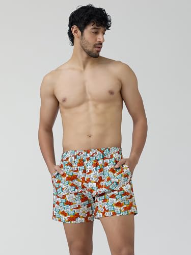 Image of XYXX Men's Remix Regular Fit Cotton Printed Boxer with Dual Pocket & No Marks Waistband (Pack of 2)