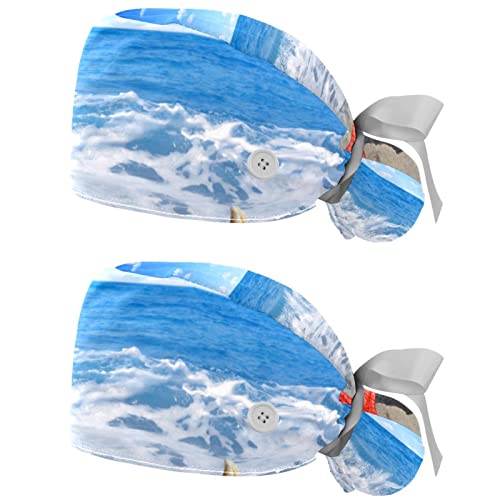 Chapeaux de travail respirants JDEZ : lot de 2 casquettes bouffantes pour hommes et femmes
