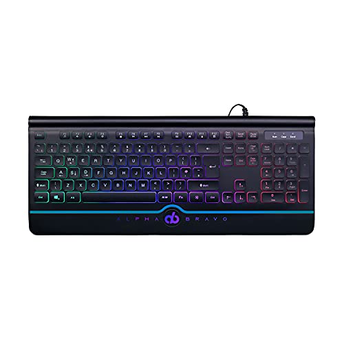Clavier de jeu USB Veho Alpha Bravo GK-1 avec touches de profil bas plates
